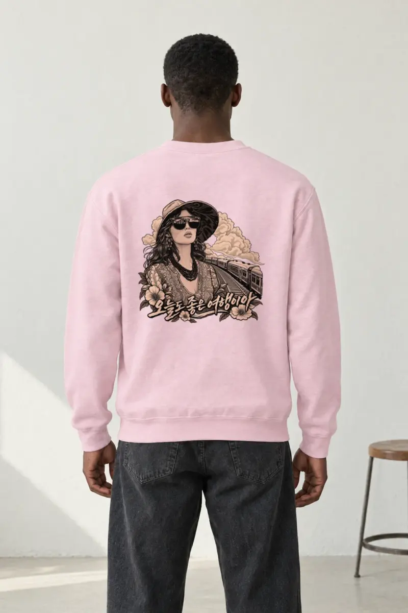 "Stylish Train Journey" Heavy Blend Unisex Crewneck Sweatshirt | Gildan 18000