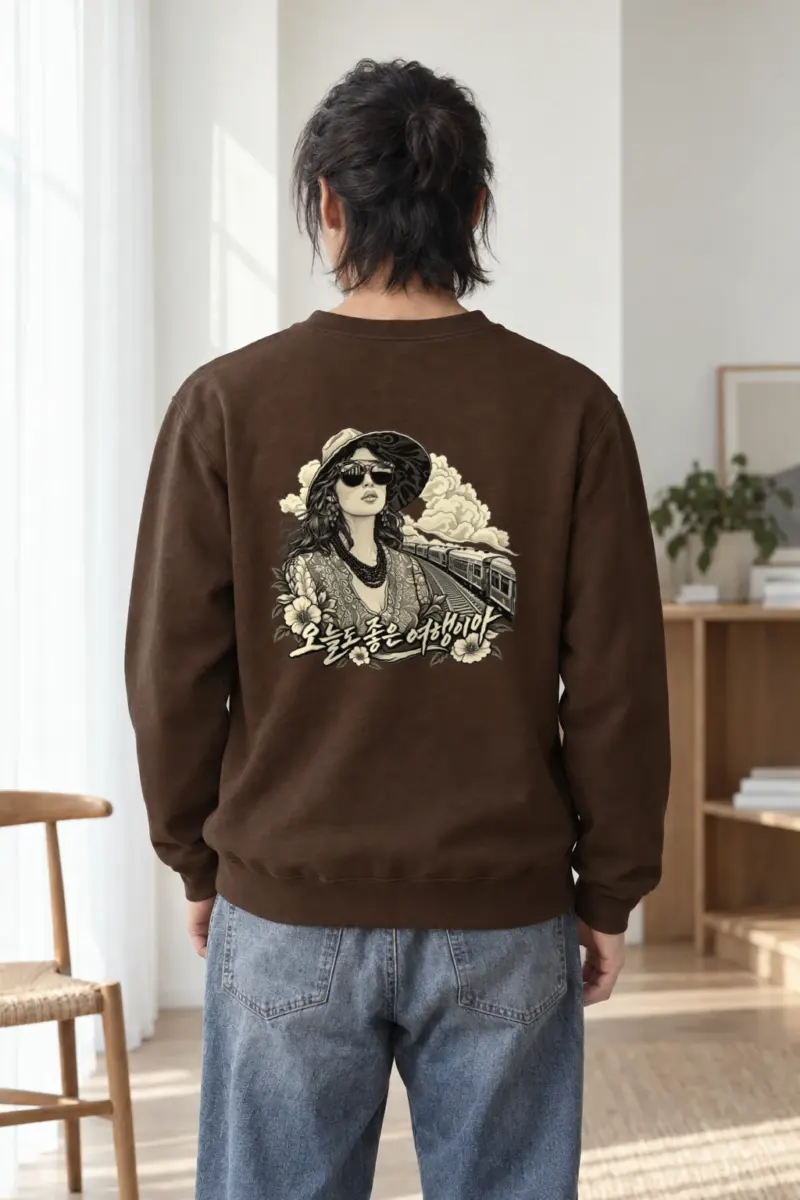 "Stylish Train Journey" Heavy Blend Unisex Crewneck Sweatshirt