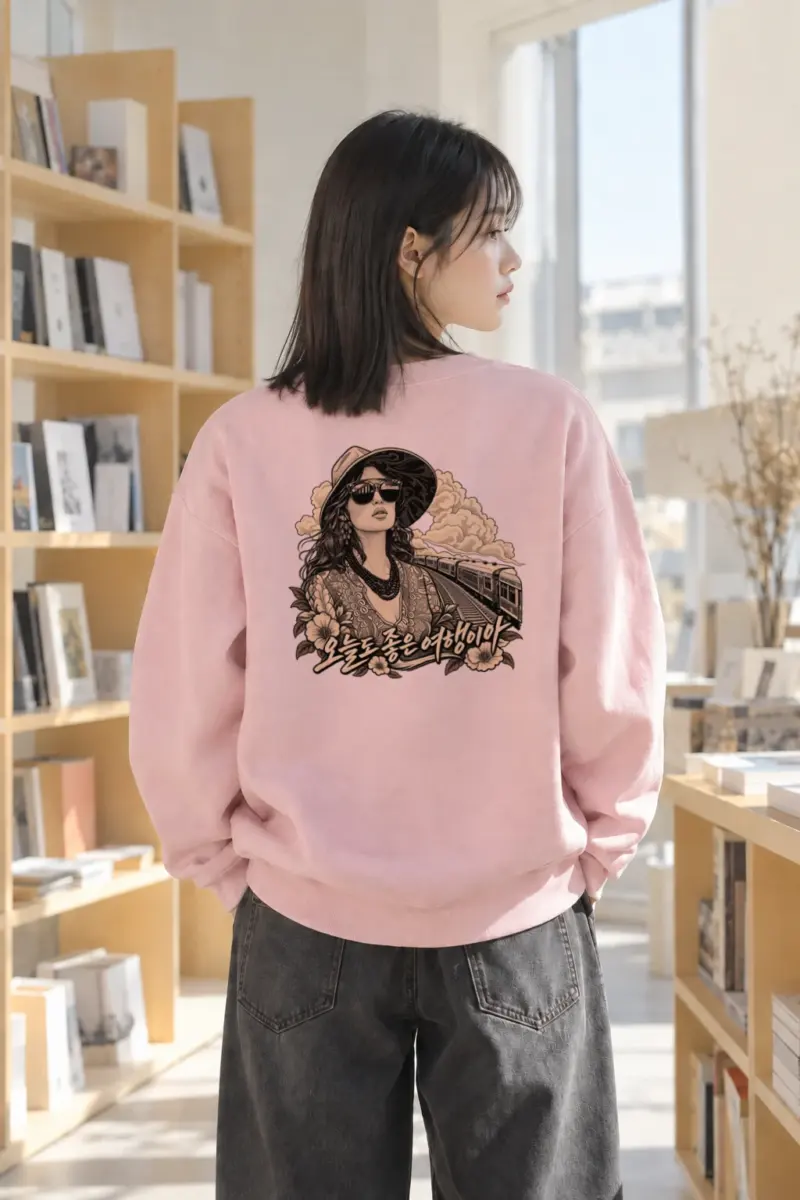 "Stylish Train Journey" Heavy Blend Unisex Crewneck Sweatshirt | Gildan 18000