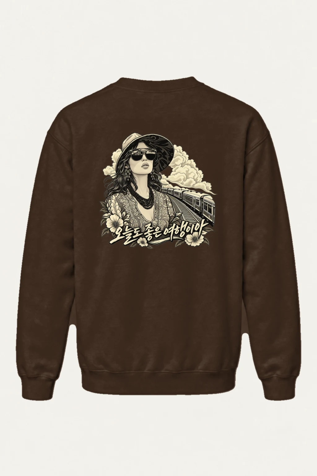 "Stylish Train Journey" Heavy Blend Unisex Crewneck Sweatshirt | Gildan 18000