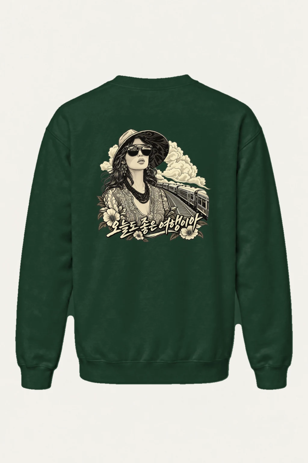 "Stylish Train Journey" Heavy Blend Unisex Crewneck Sweatshirt | Gildan 18000