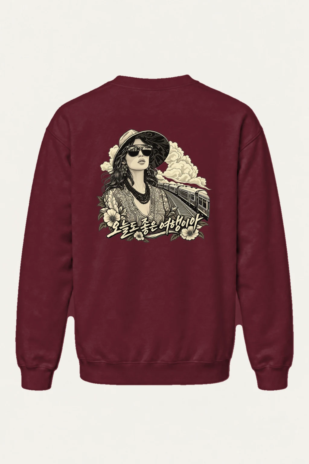 "Stylish Train Journey" Heavy Blend Unisex Crewneck Sweatshirt | Gildan 18000