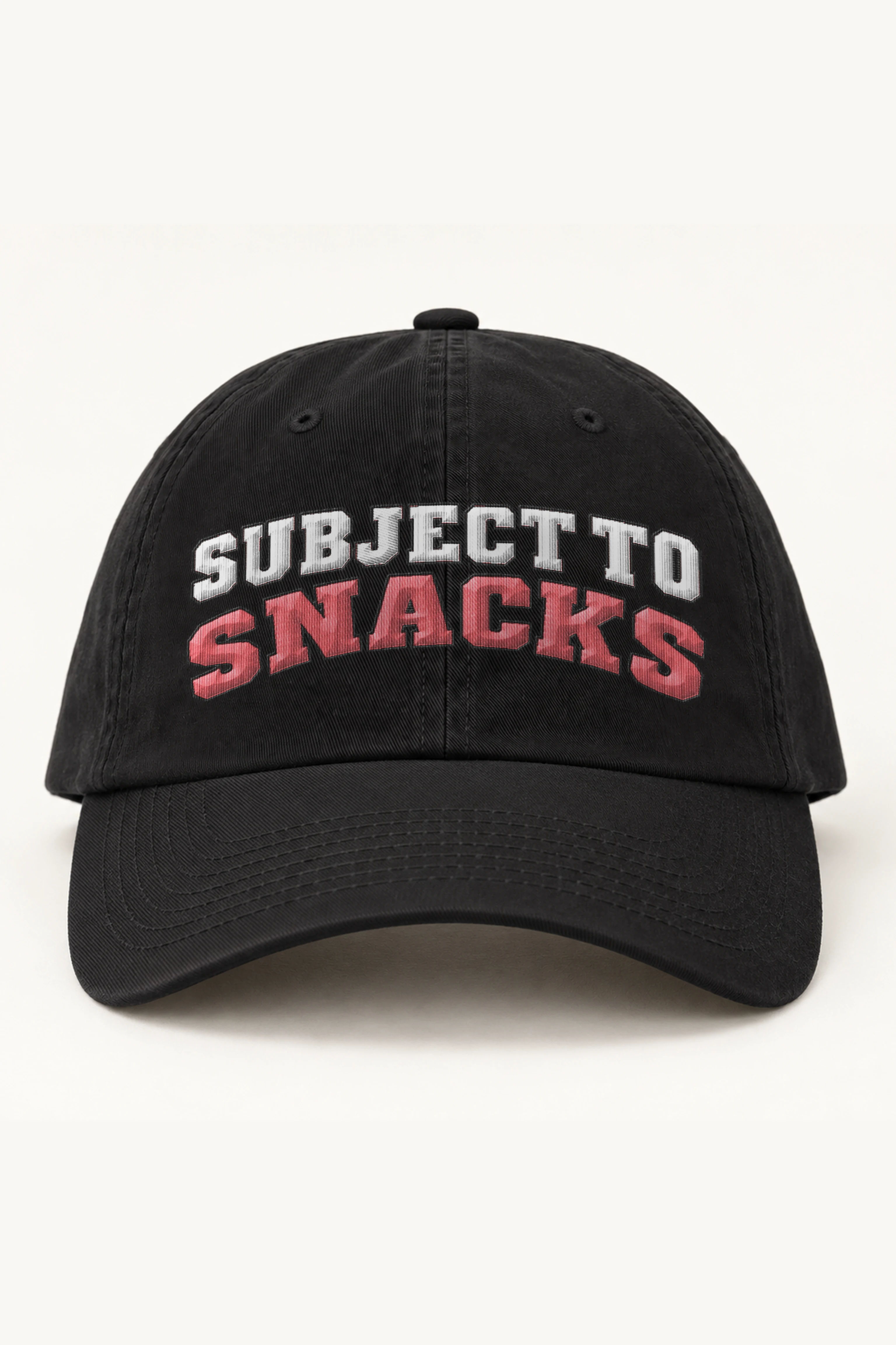 "Subject To Snacks" Classic Dad Hat · Embroidered