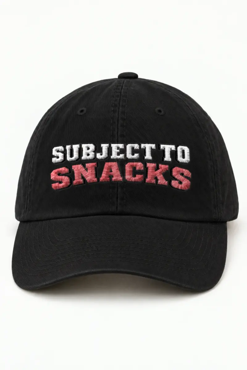 "Subject To Snacks" Classic Dad Hat · Embroidered