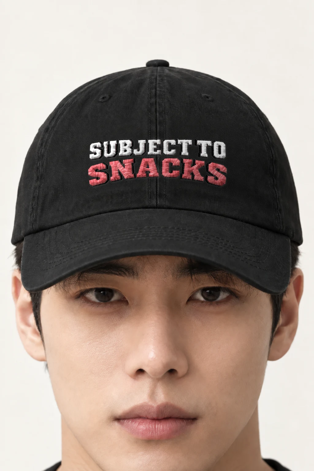 "Subject To Snacks" Classic Dad Hat · Embroidered