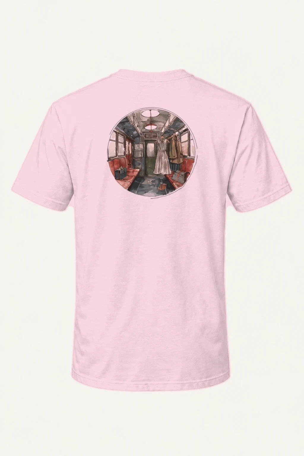 "Subway Laundry Scene" Heavyweight Unisex Crewneck T-shirt | Gildan 5000