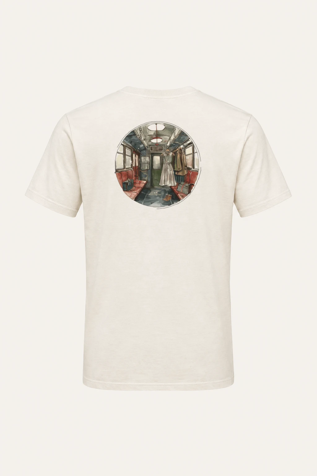 "Subway Laundry Scene" Heavyweight Unisex Crewneck T-shirt | Gildan 5000