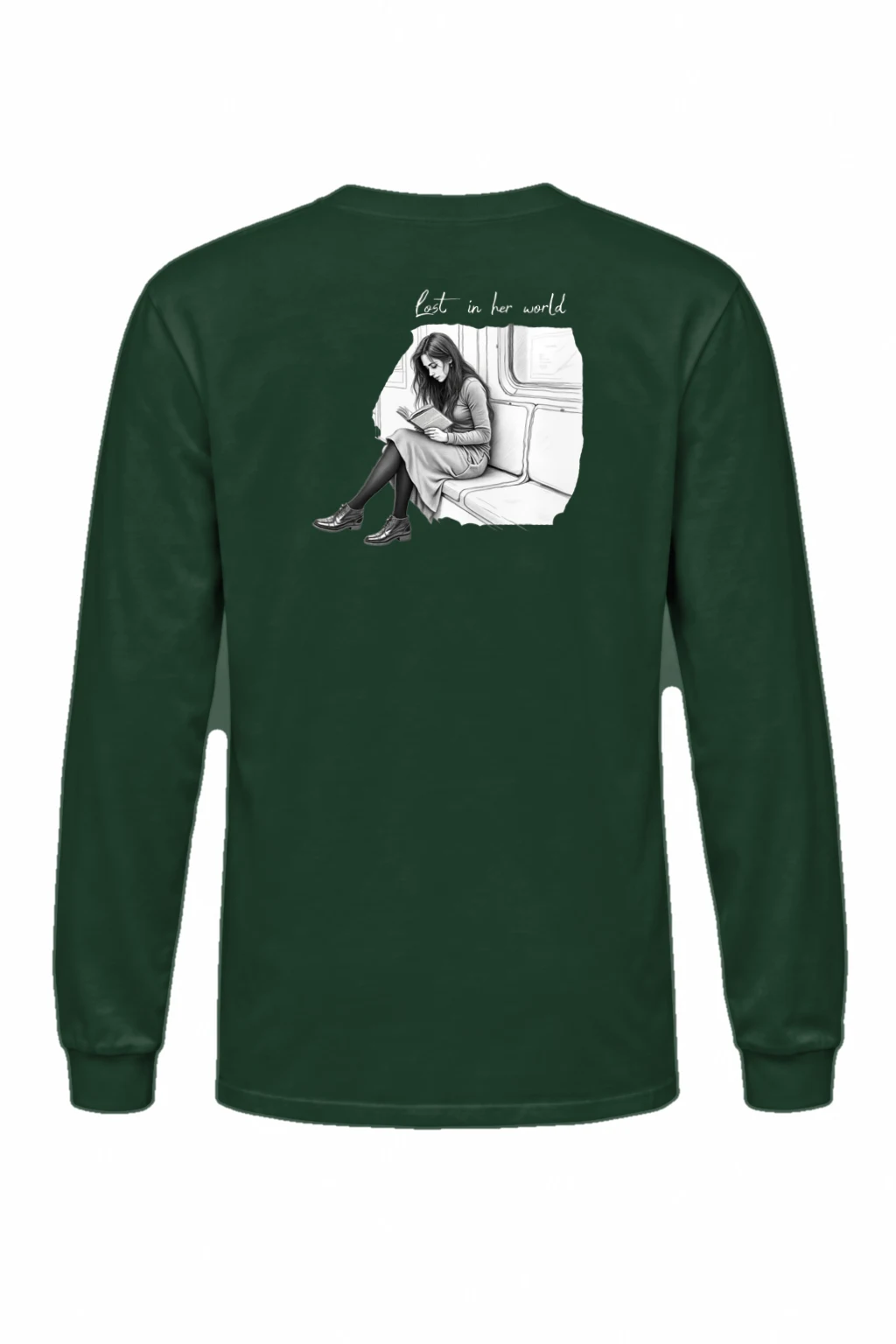 "Subway Reader" Unisex Longsleeve T-shirt | Gildan 2400