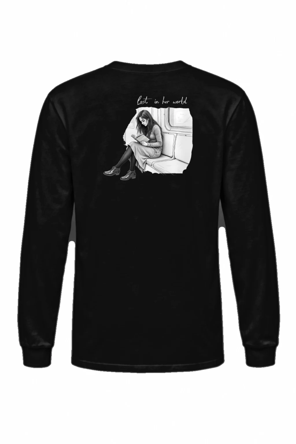 "Subway Reader" Unisex Longsleeve T-shirt | Gildan 2400