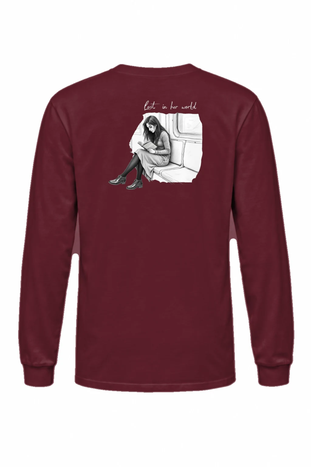 "Subway Reader" Unisex Longsleeve T-shirt | Gildan 2400