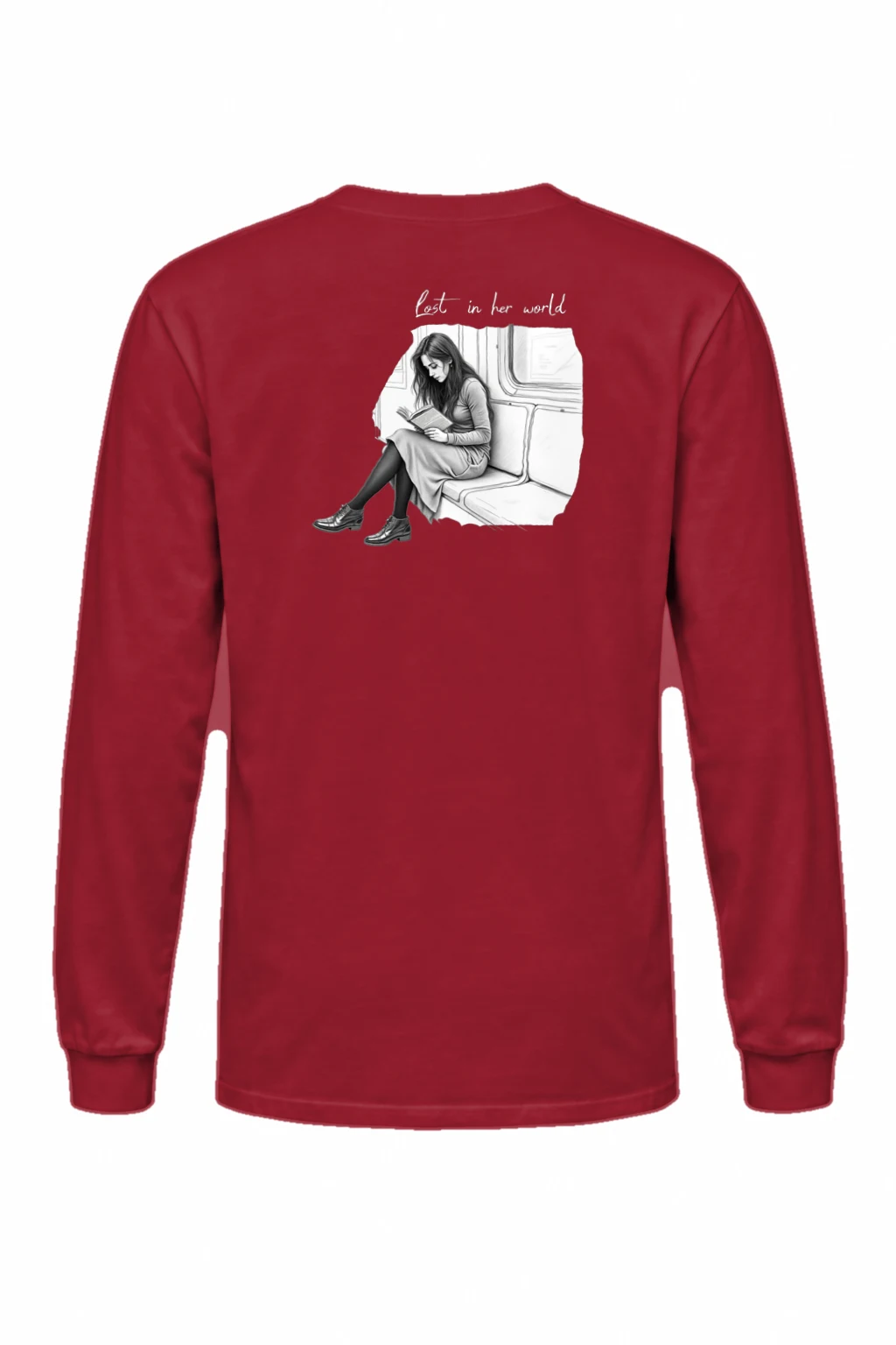 "Subway Reader" Unisex Longsleeve T-shirt | Gildan 2400