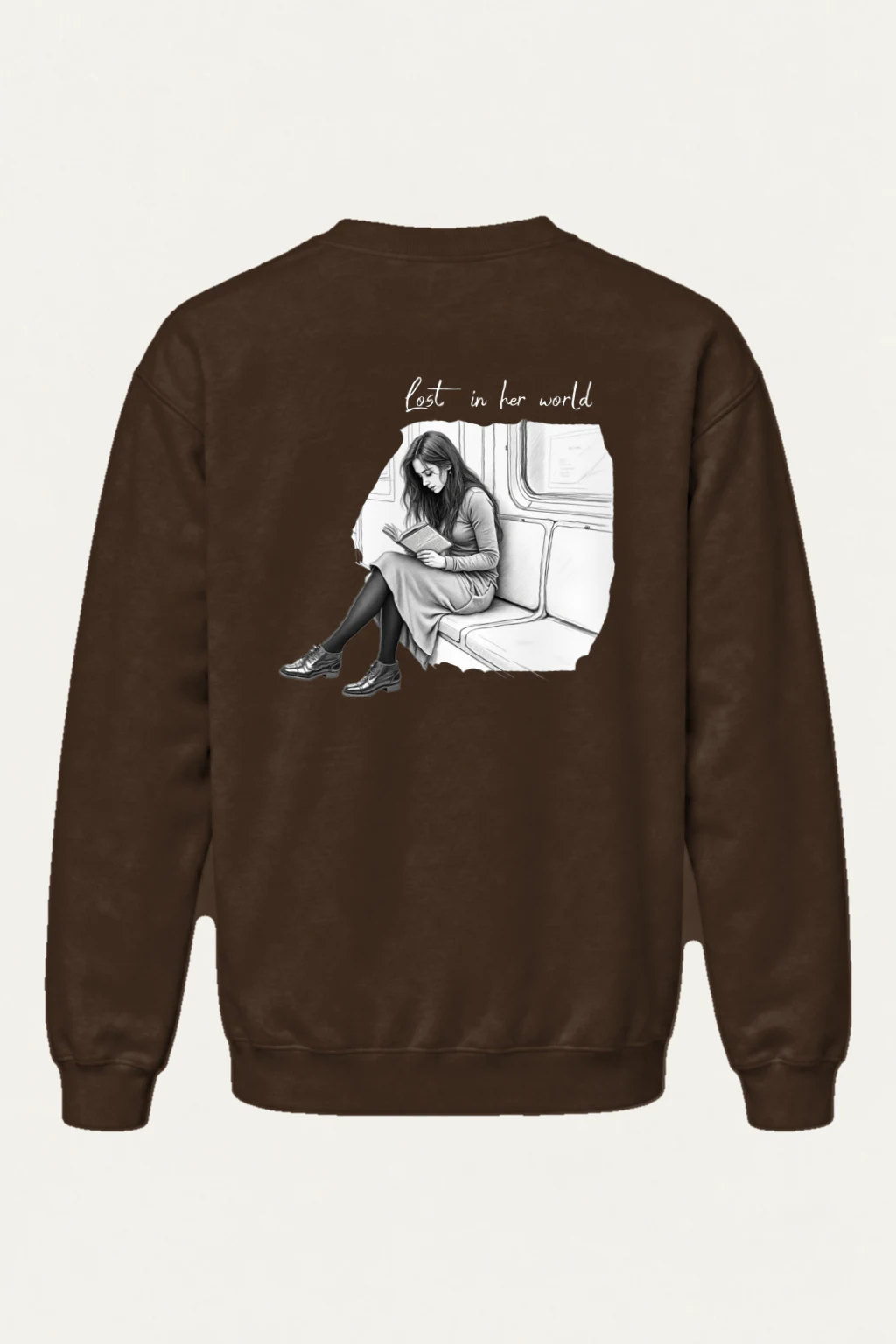"Subway Reading" Heavy Blend Unisex Crewneck Sweatshirt | Gildan 18000