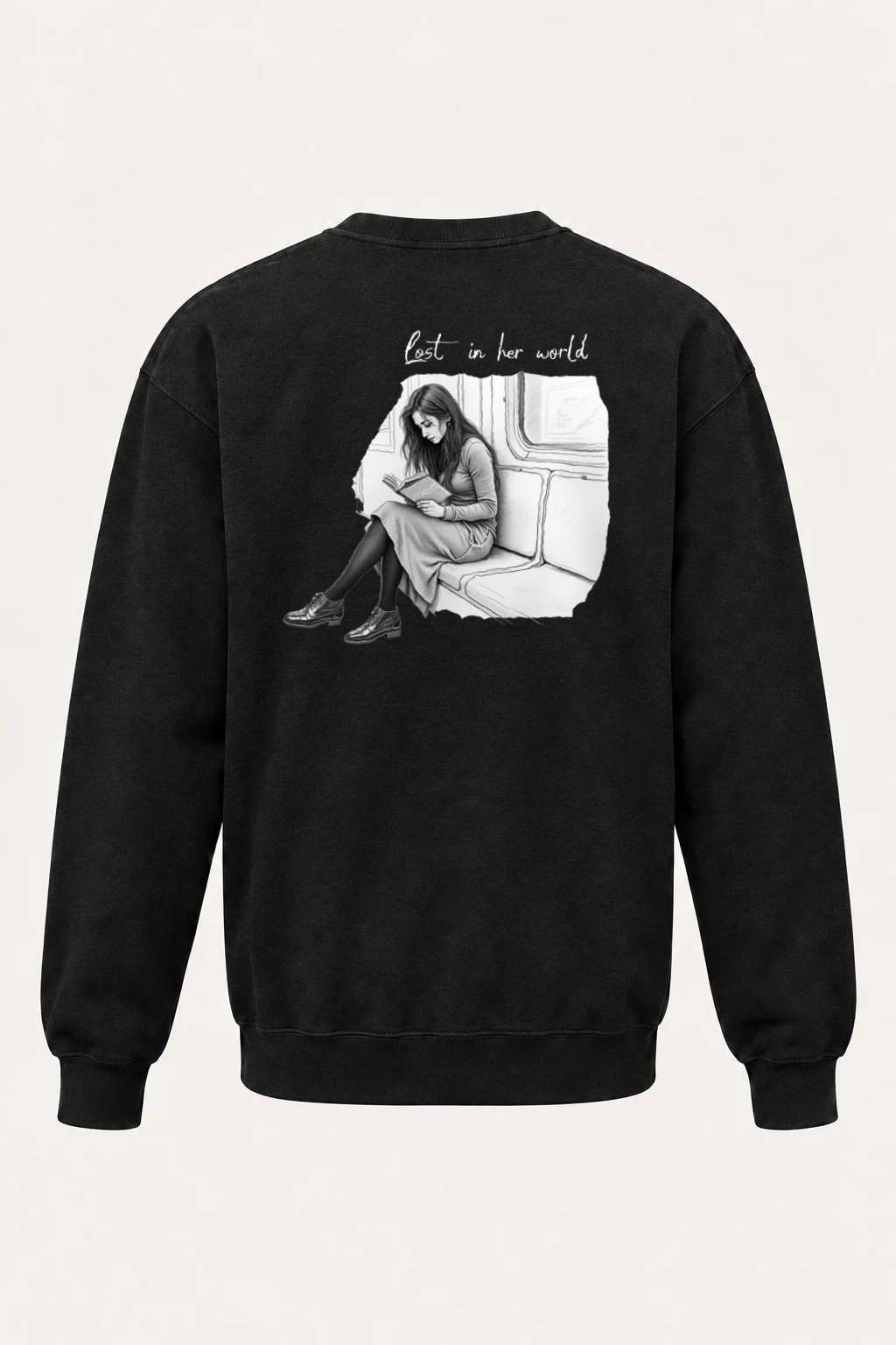 "Subway Reading" Heavy Blend Unisex Crewneck Sweatshirt | Gildan 18000
