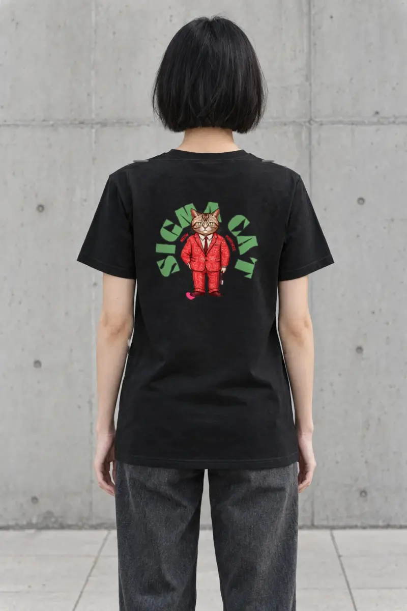 "Suit-Wearing Tabby Cat" Heavyweight Unisex Crewneck T-shirt