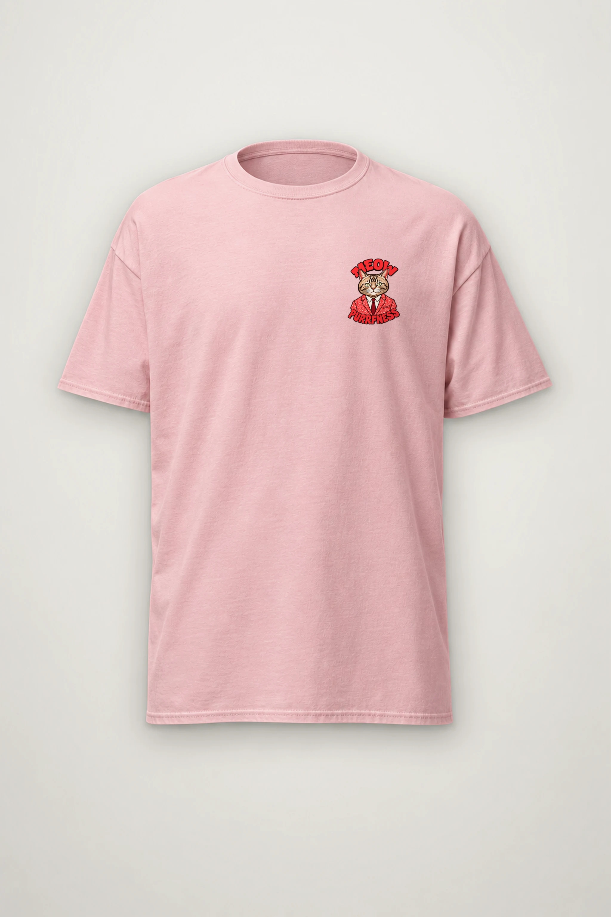 "Suit-Wearing Tabby Cat" Heavyweight Unisex Crewneck T-shirt