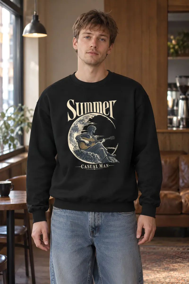 "Summer Casual Man" Heavy Blend Unisex Crewneck Sweatshirt