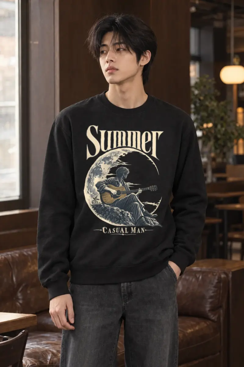 "Summer Casual Man" Heavy Blend Unisex Crewneck Sweatshirt | Gildan 18000