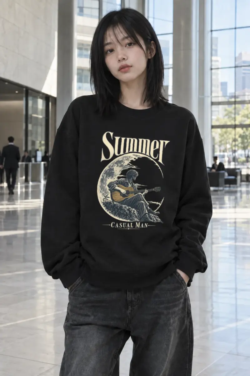 "Summer Casual Man" Heavy Blend Unisex Crewneck Sweatshirt | Gildan 18000