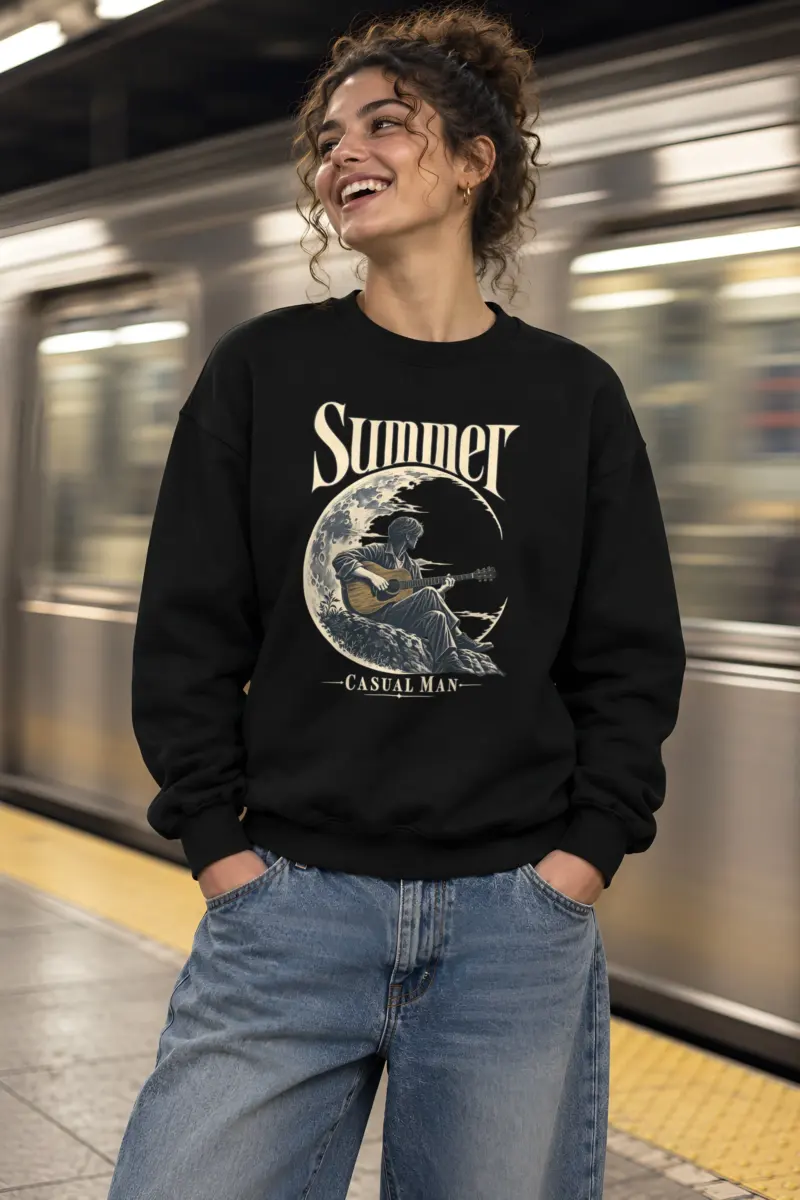 "Summer Casual Man" Heavy Blend Unisex Crewneck Sweatshirt