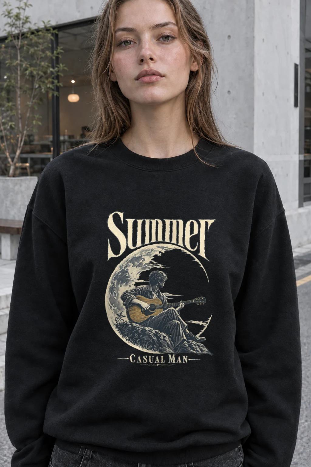 "Summer Casual Man" Heavy Blend Unisex Crewneck Sweatshirt | Gildan 18000