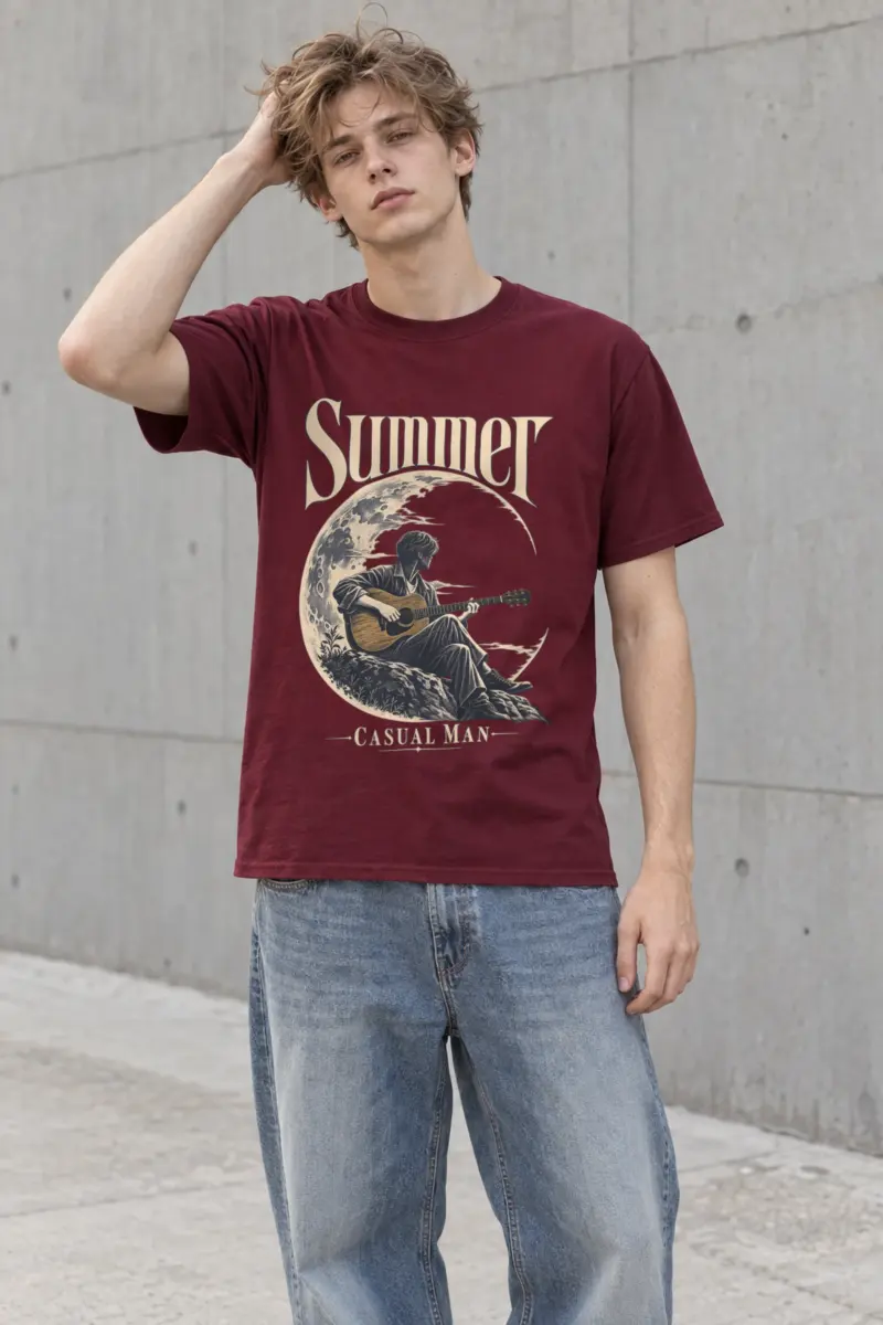 "Summer Casual Man" Heavyweight Unisex Crewneck T-shirt