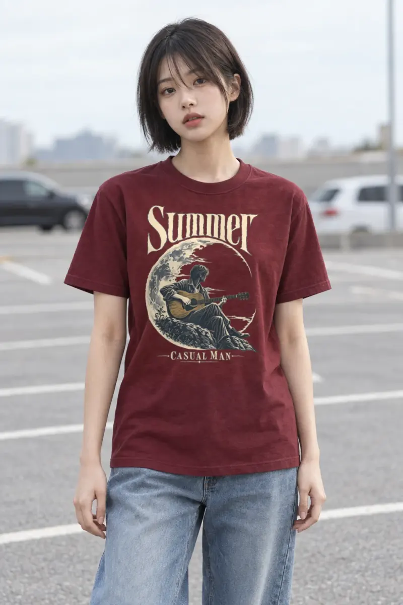 "Summer Casual Man" Heavyweight Unisex Crewneck T-shirt | Gildan 5000