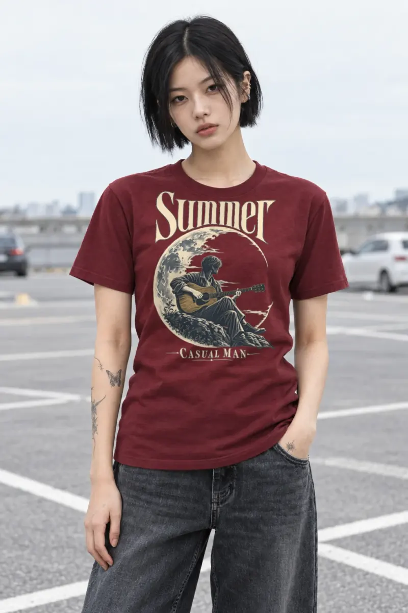"Summer Casual Man" Heavyweight Unisex Crewneck T-shirt