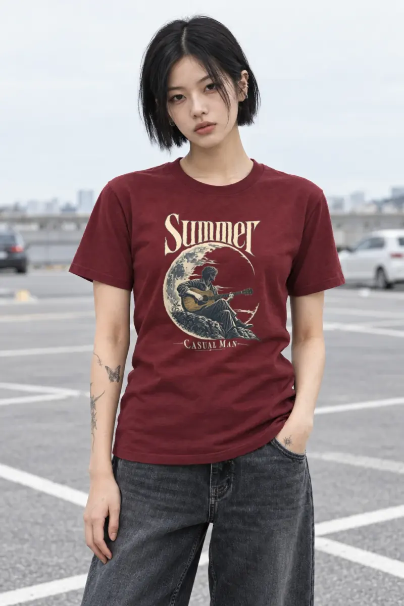"Summer Casual Man" Heavyweight Unisex Crewneck T-shirt