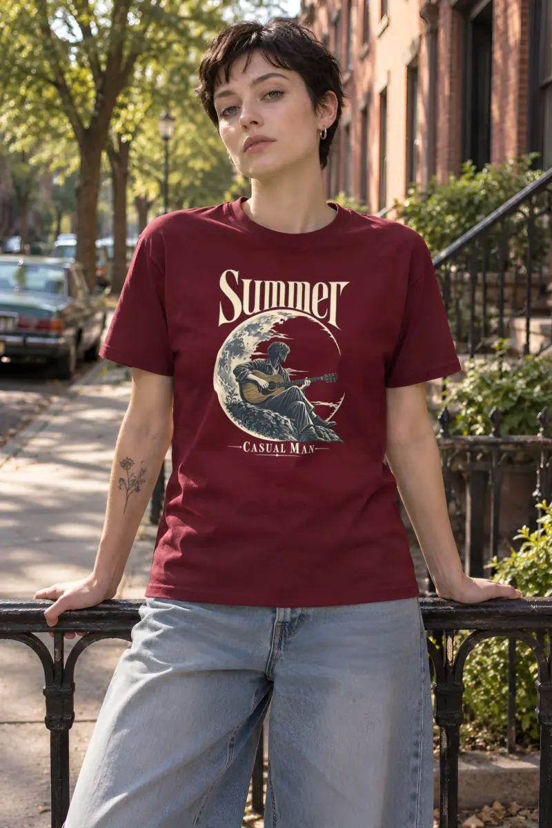 "Summer Casual Man" Heavyweight Unisex Crewneck T-shirt