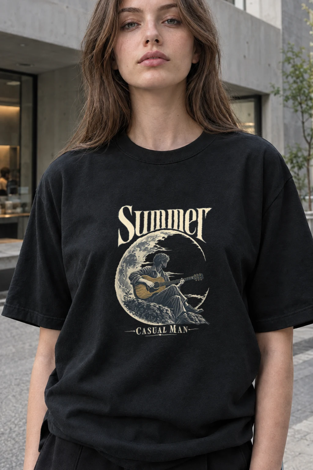 "Summer Casual Man" Heavyweight Unisex Crewneck T-shirt | Gildan 5000