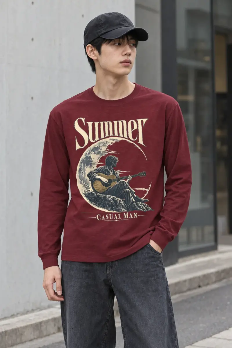 "Summer Casual Man" Unisex Longsleeve T-shirt | Gildan 2400