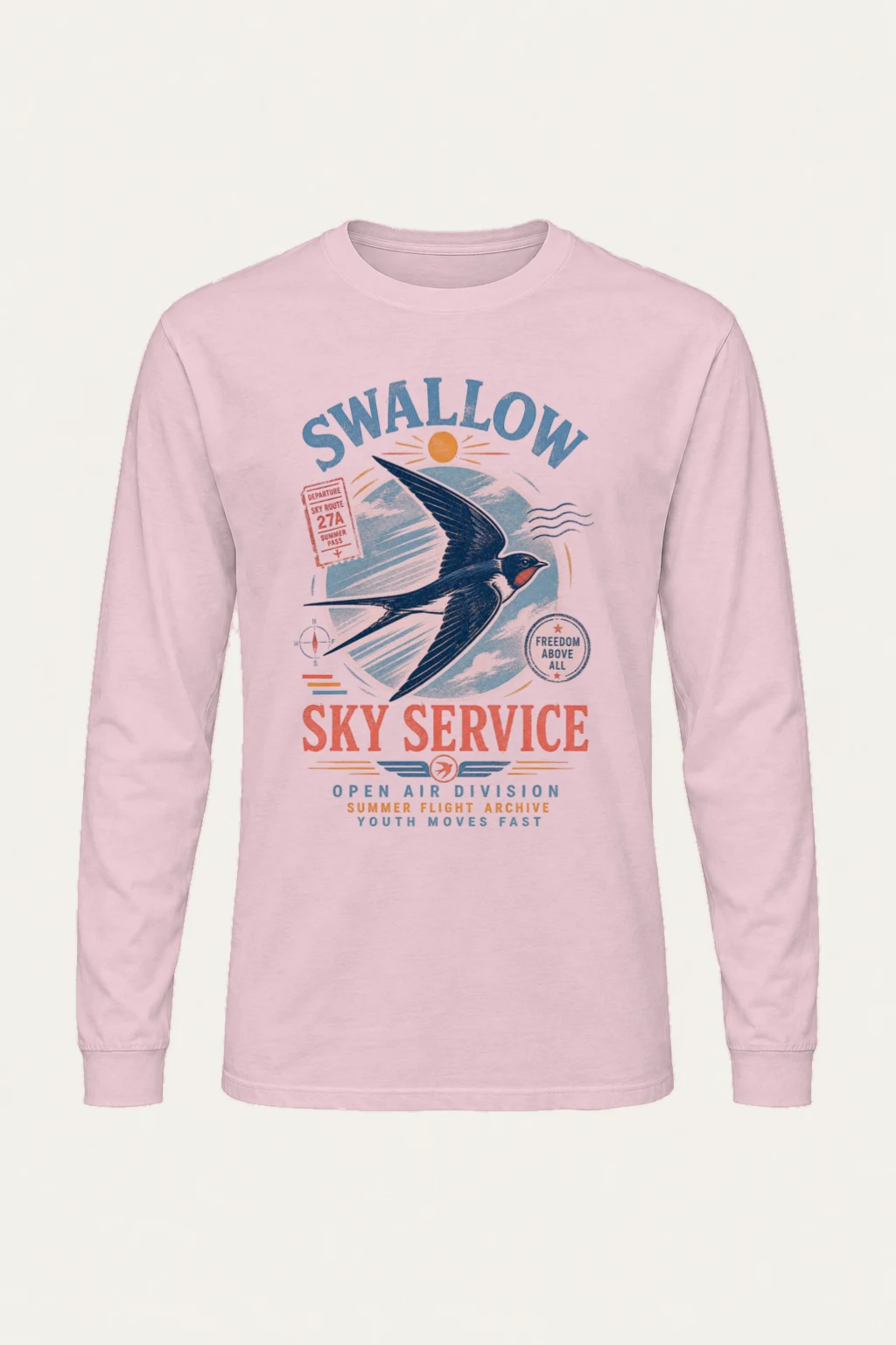 "Summer Flight Archive" Unisex Longsleeve T-shirt | Gildan 2400