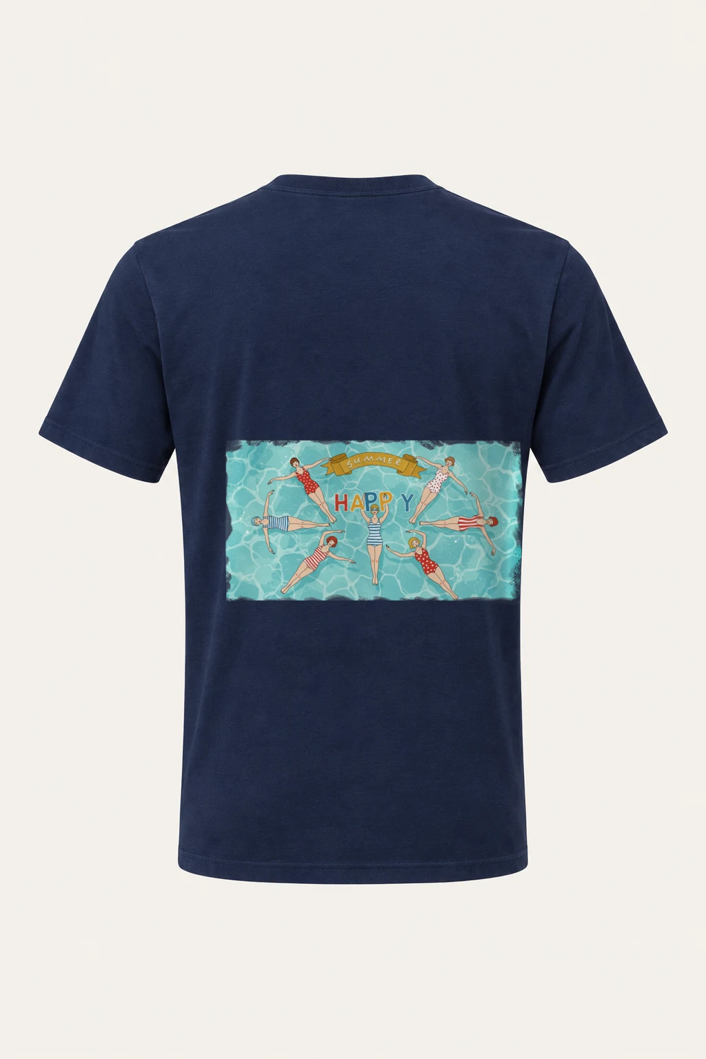 "Summer Happy" Heavyweight Unisex Crewneck T-shirt | Gildan 5000
