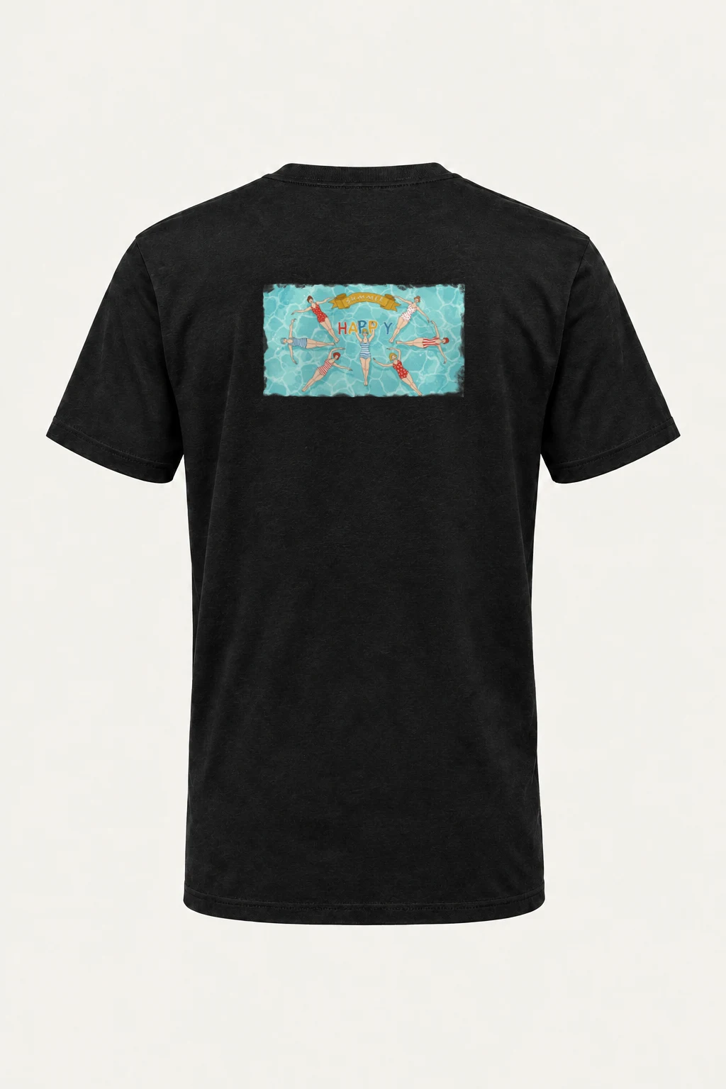 "Summer Happy" Heavyweight Unisex Crewneck T-shirt | Gildan 5000
