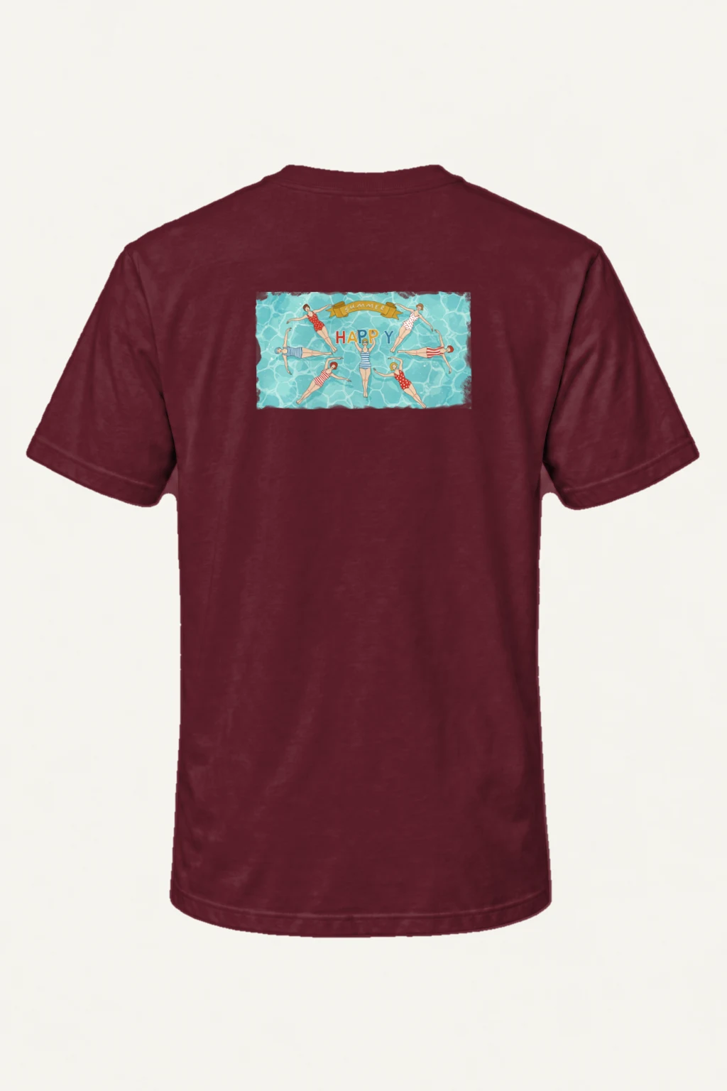 "Summer Happy" Heavyweight Unisex Crewneck T-shirt | Gildan 5000