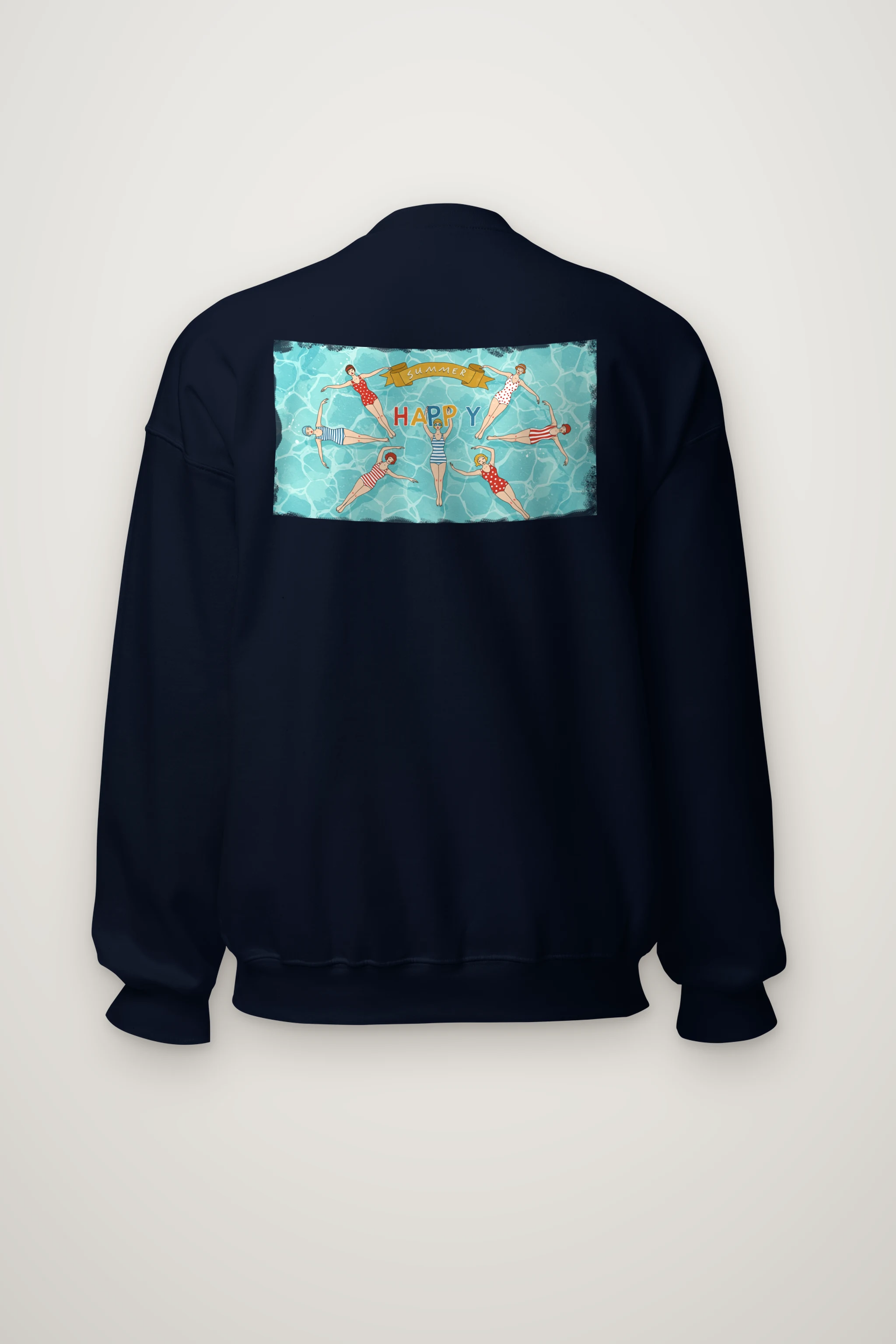 "Summer Happy Swim" Heavy Blend Unisex Crewneck Sweatshirt