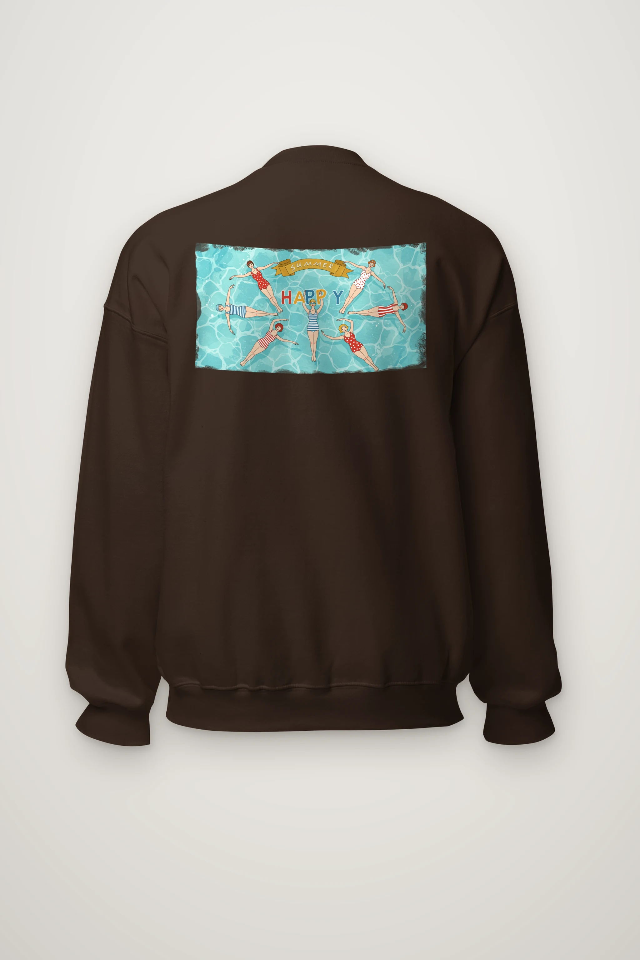 "Summer Happy Swim" Heavy Blend Unisex Crewneck Sweatshirt