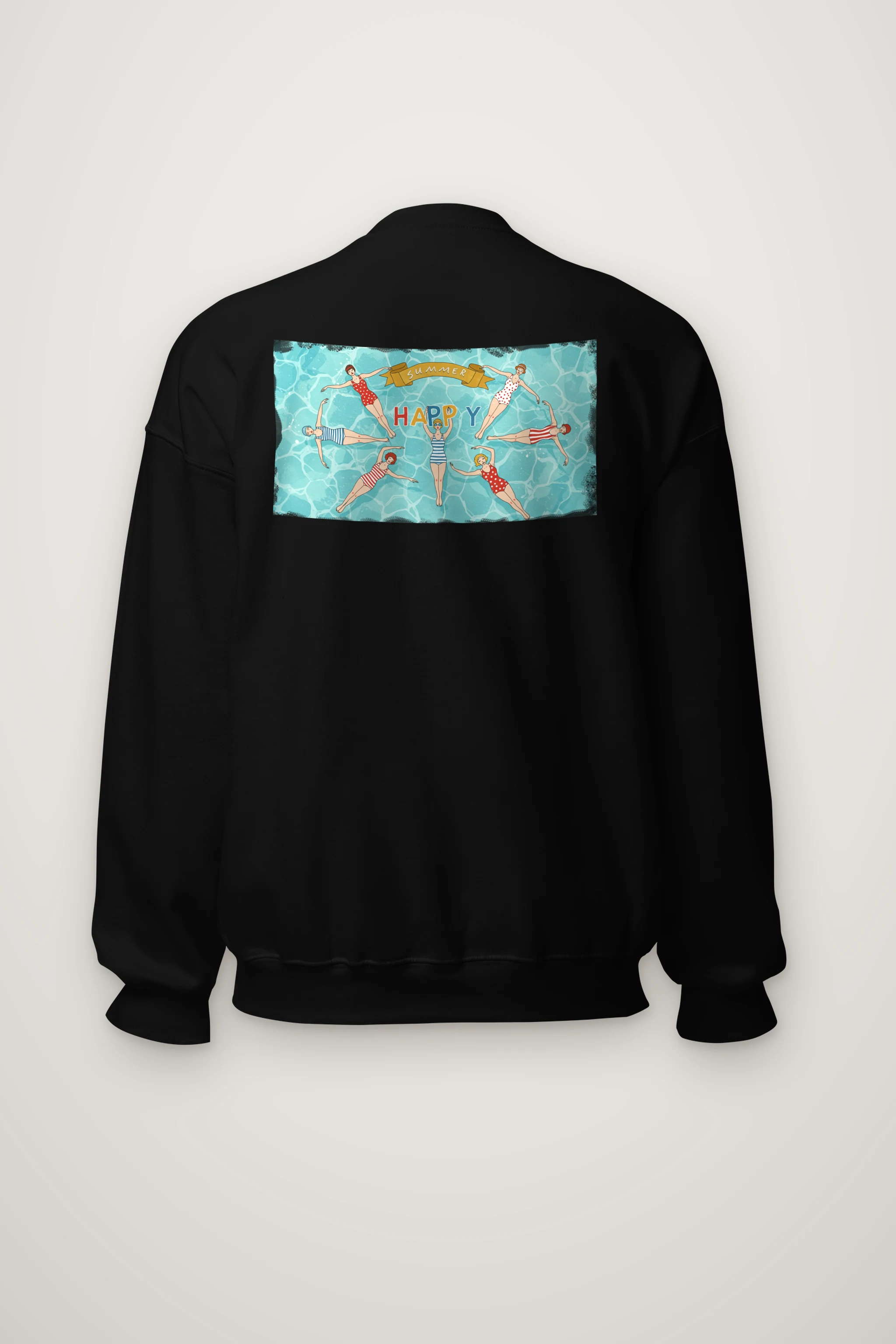 "Summer Happy Swim" Heavy Blend Unisex Crewneck Sweatshirt