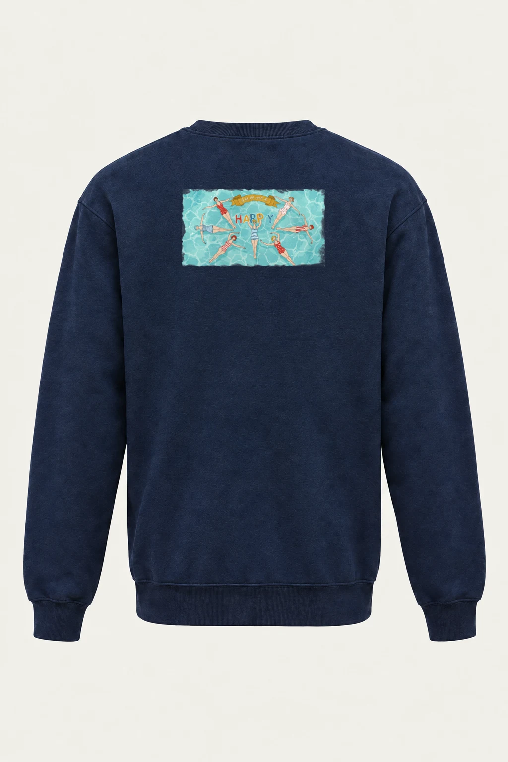 "Summer Happy Swim" Heavy Blend Unisex Crewneck Sweatshirt | Gildan 18000