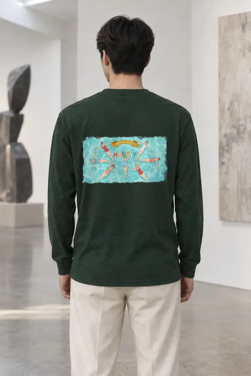 "Summer Happy" Unisex Longsleeve T-shirt | Gildan 2400