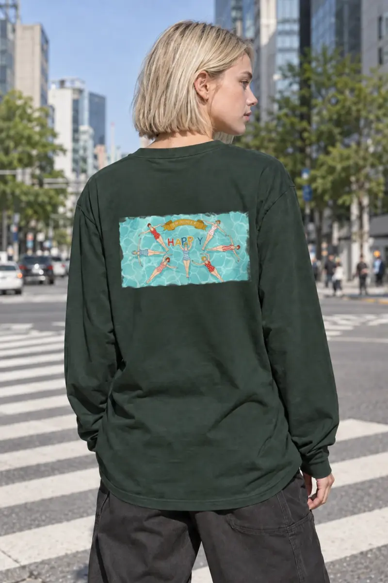 "Summer Happy" Unisex Longsleeve T-shirt | Gildan 2400