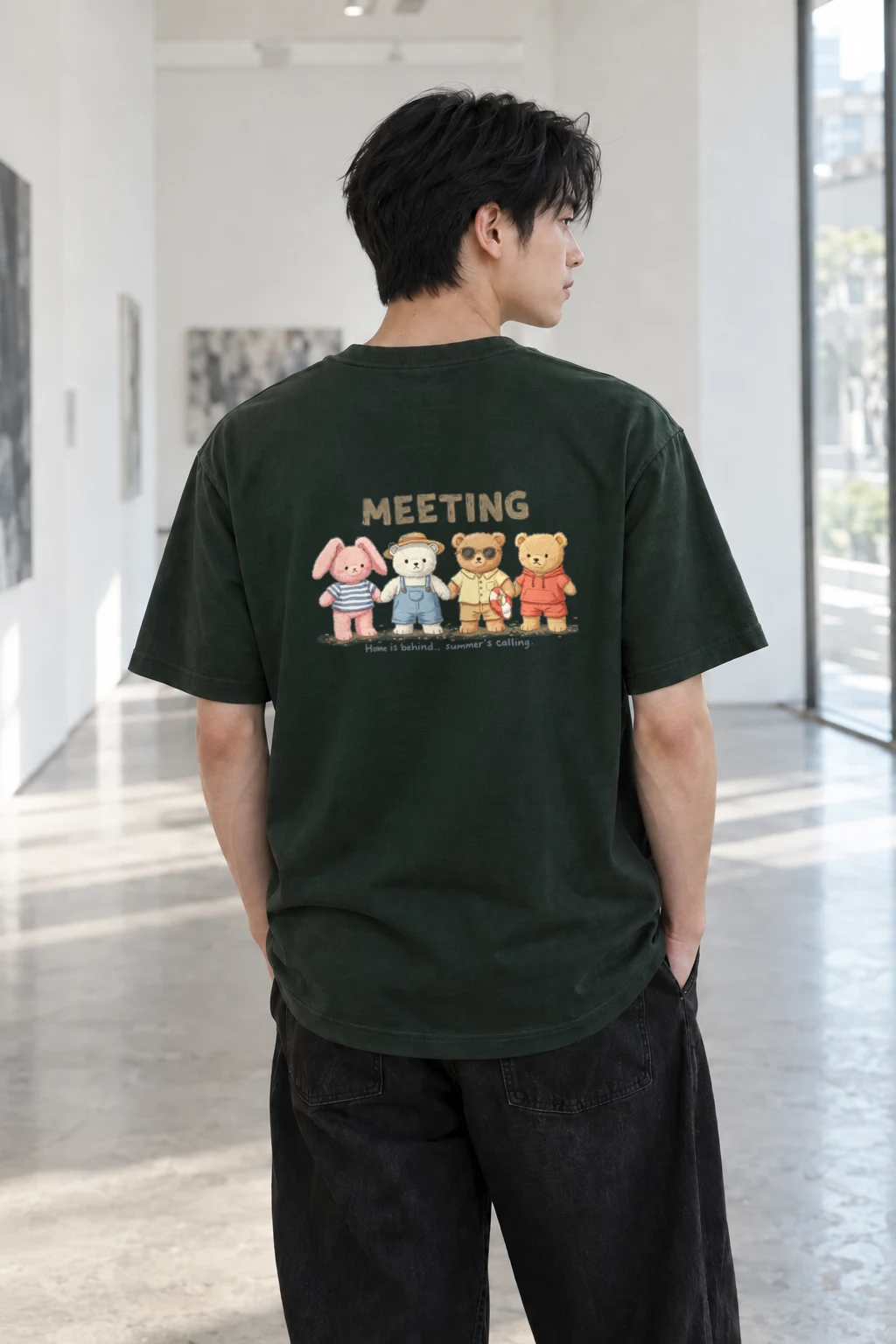 "Summer's Calling" Heavyweight Unisex Crewneck T-shirt | Gildan 5000
