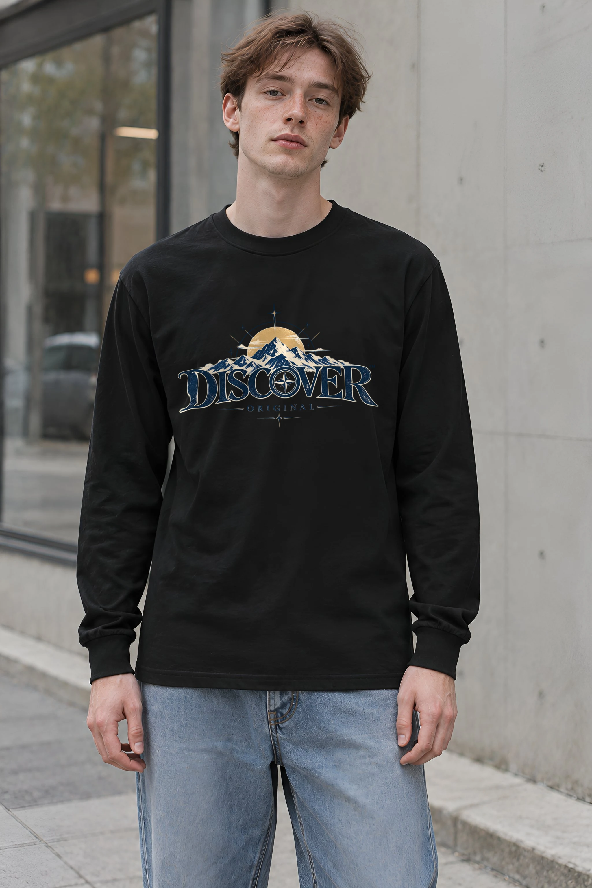 "Summit Compass" Unisex Longsleeve T-shirt