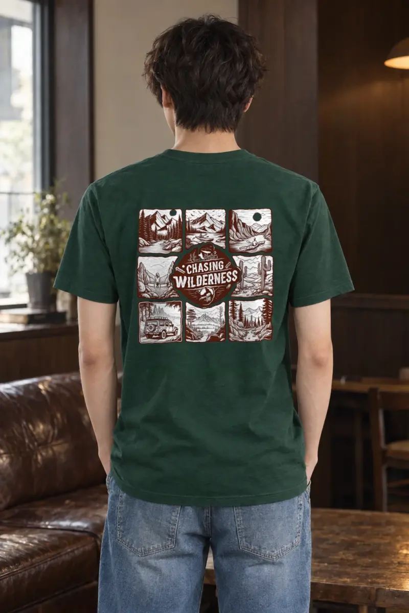 "Summit Trail Emblem" Heavyweight Unisex Crewneck T-shirt