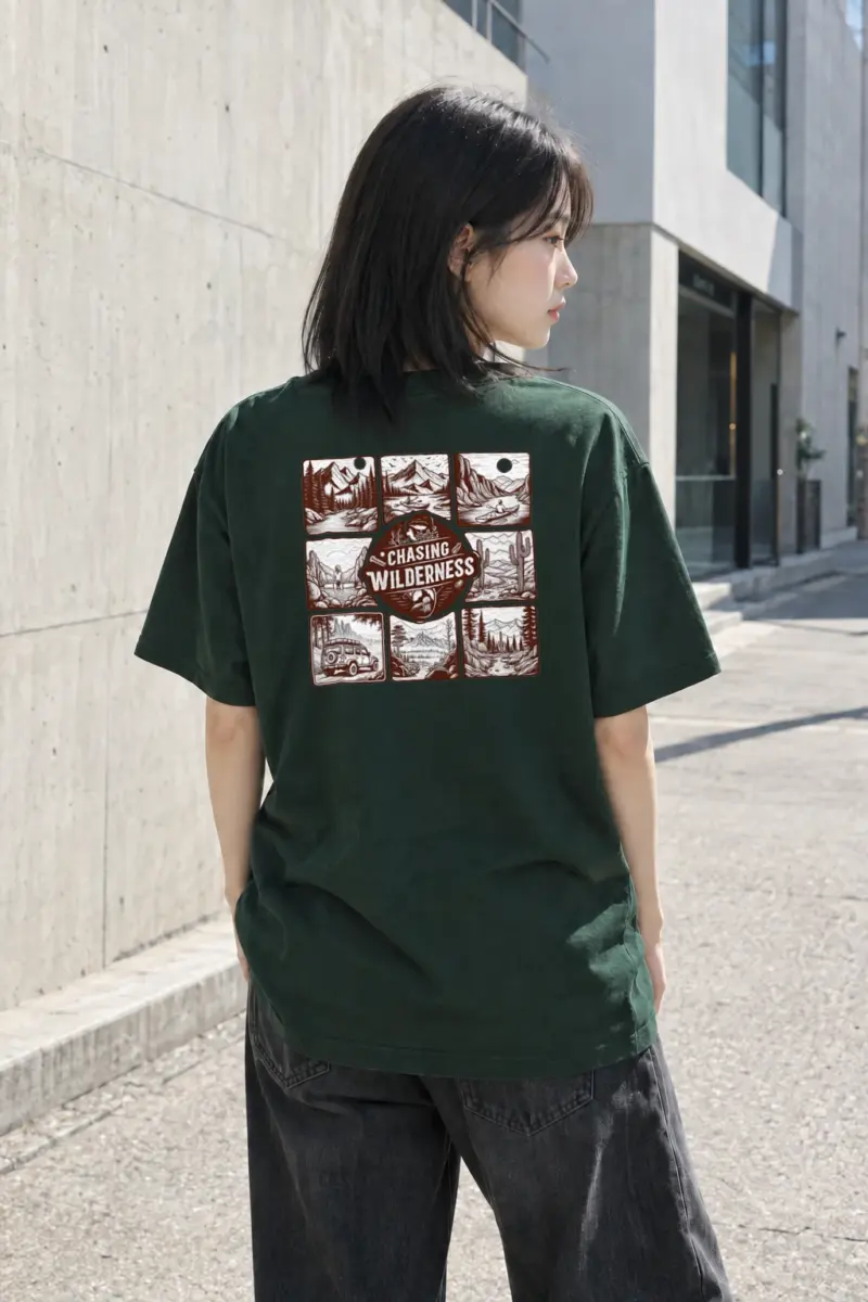 "Summit Trail Emblem" Heavyweight Unisex Crewneck T-shirt | Gildan 5000