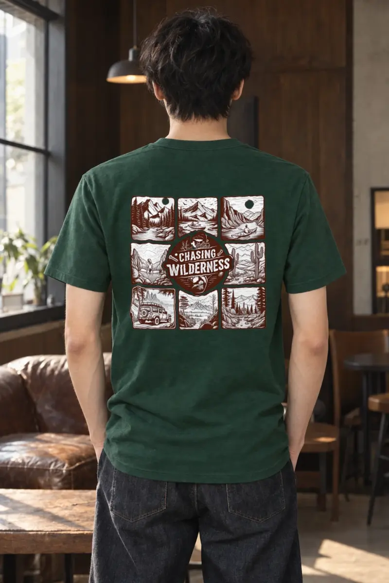 "Summit Trail Emblem" Heavyweight Unisex Crewneck T-shirt