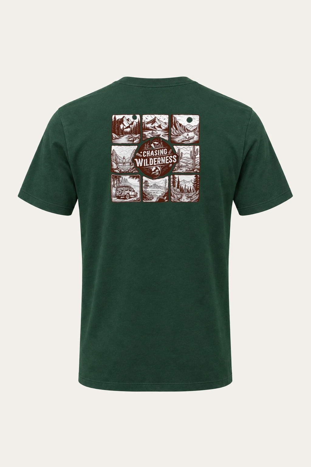 "Summit Trail Emblem" Heavyweight Unisex Crewneck T-shirt | Gildan 5000