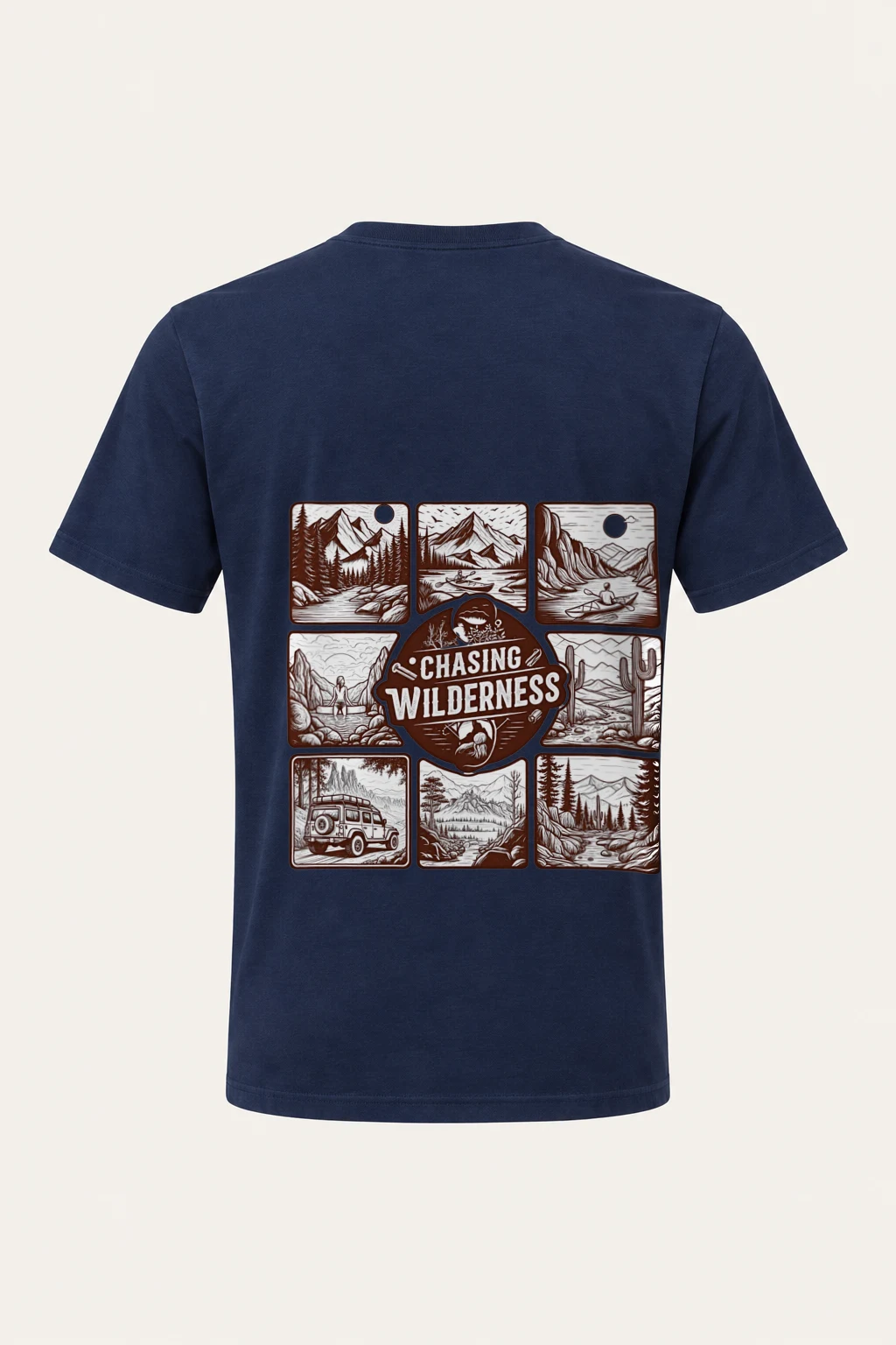 "Summit Trail Emblem" Heavyweight Unisex Crewneck T-shirt | Gildan 5000
