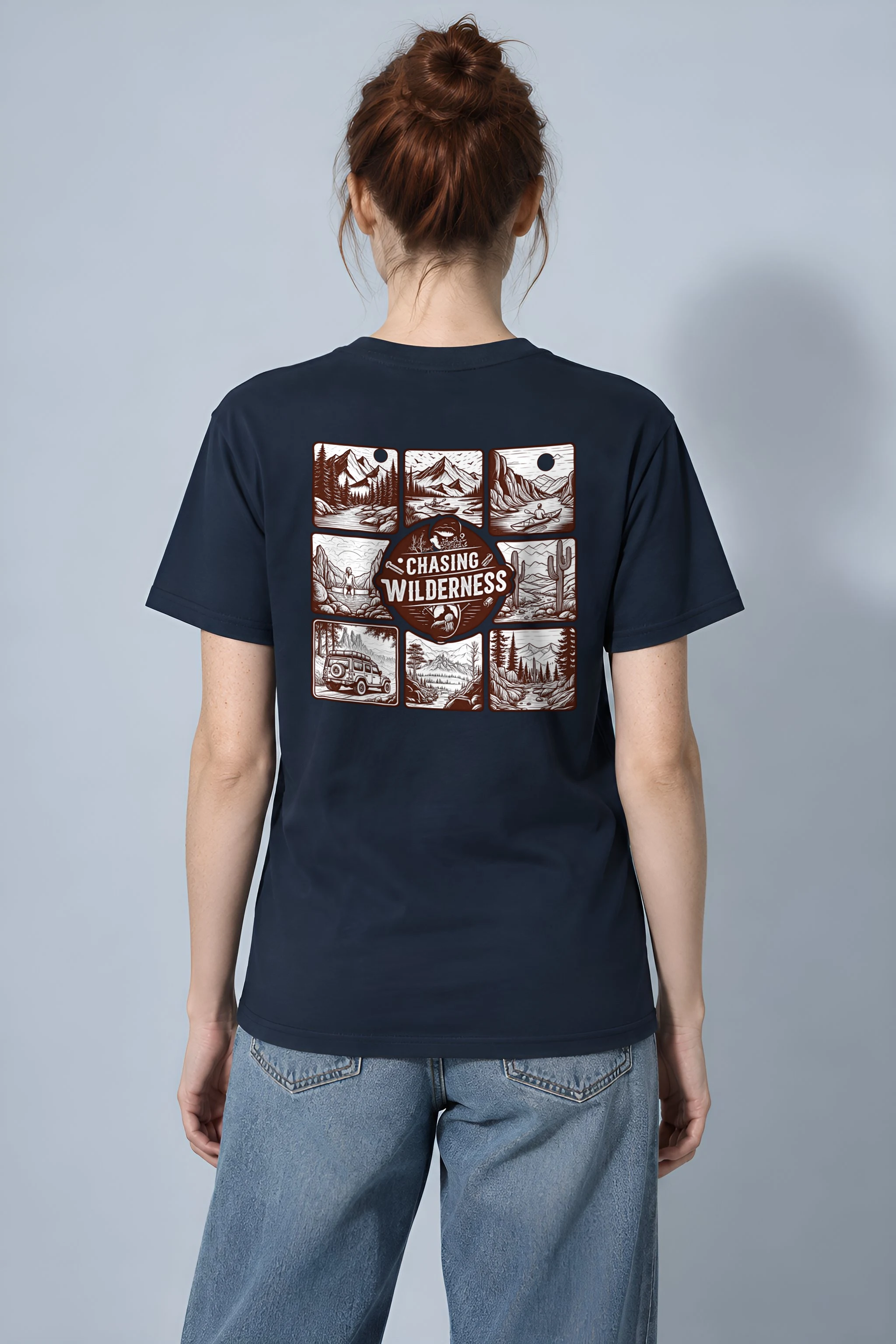 "Summit Trail Emblem" Heavyweight Unisex Crewneck T-shirt