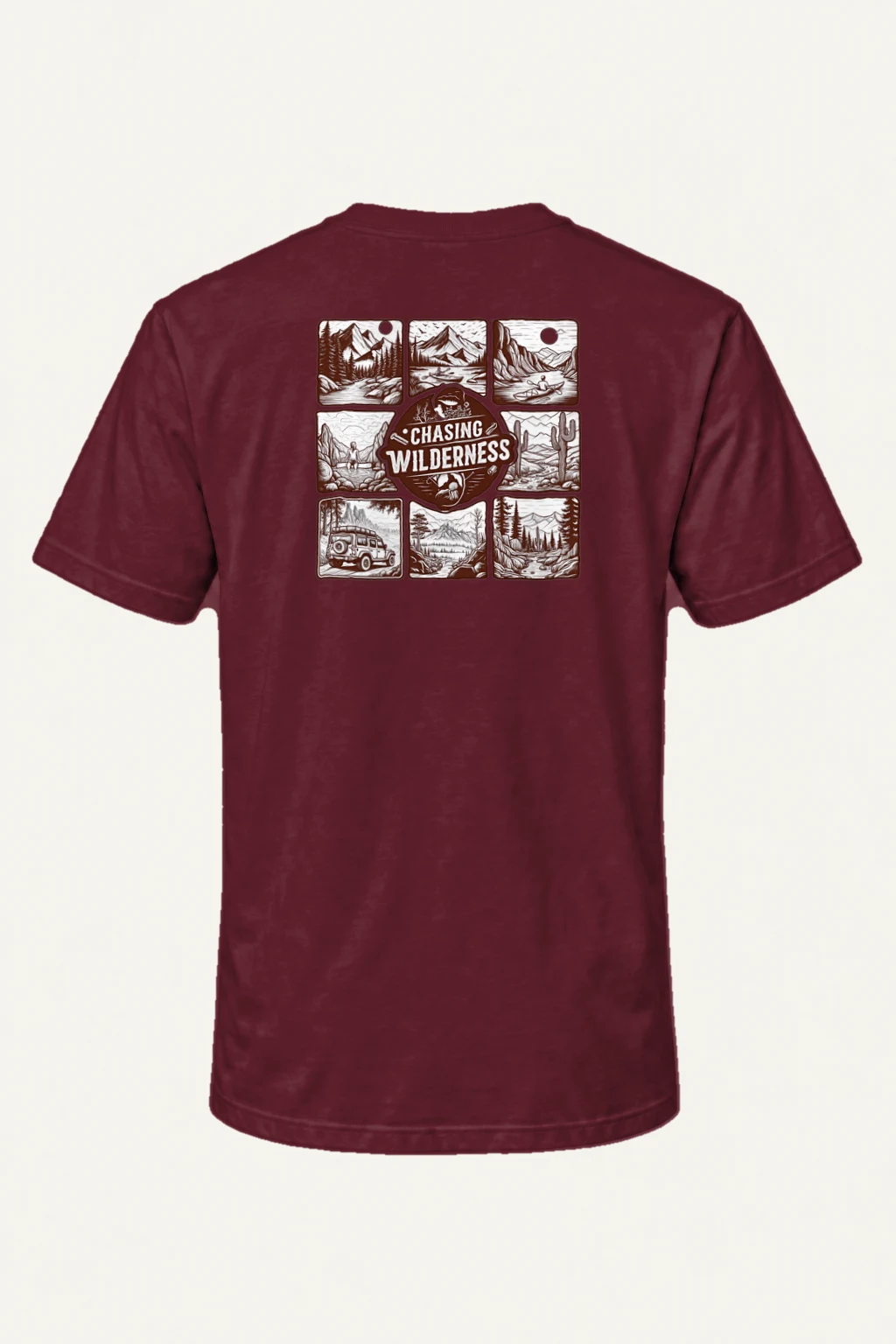 "Summit Trail Emblem" Heavyweight Unisex Crewneck T-shirt | Gildan 5000